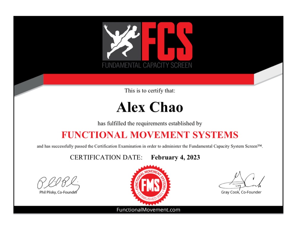 FCS 基礎體能篩檢國際認證